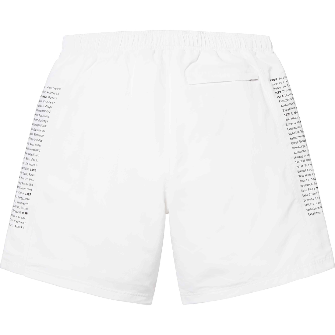 Details on Supreme The North Face Nylon Short White from spring summer
                                                    2024 (Price is $98)