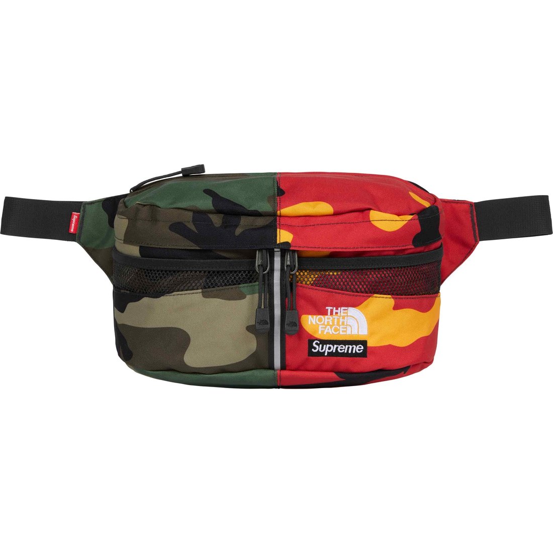Details on Supreme The North Face Split Waist Bag Camo from spring summer
                                                    2024 (Price is $88)