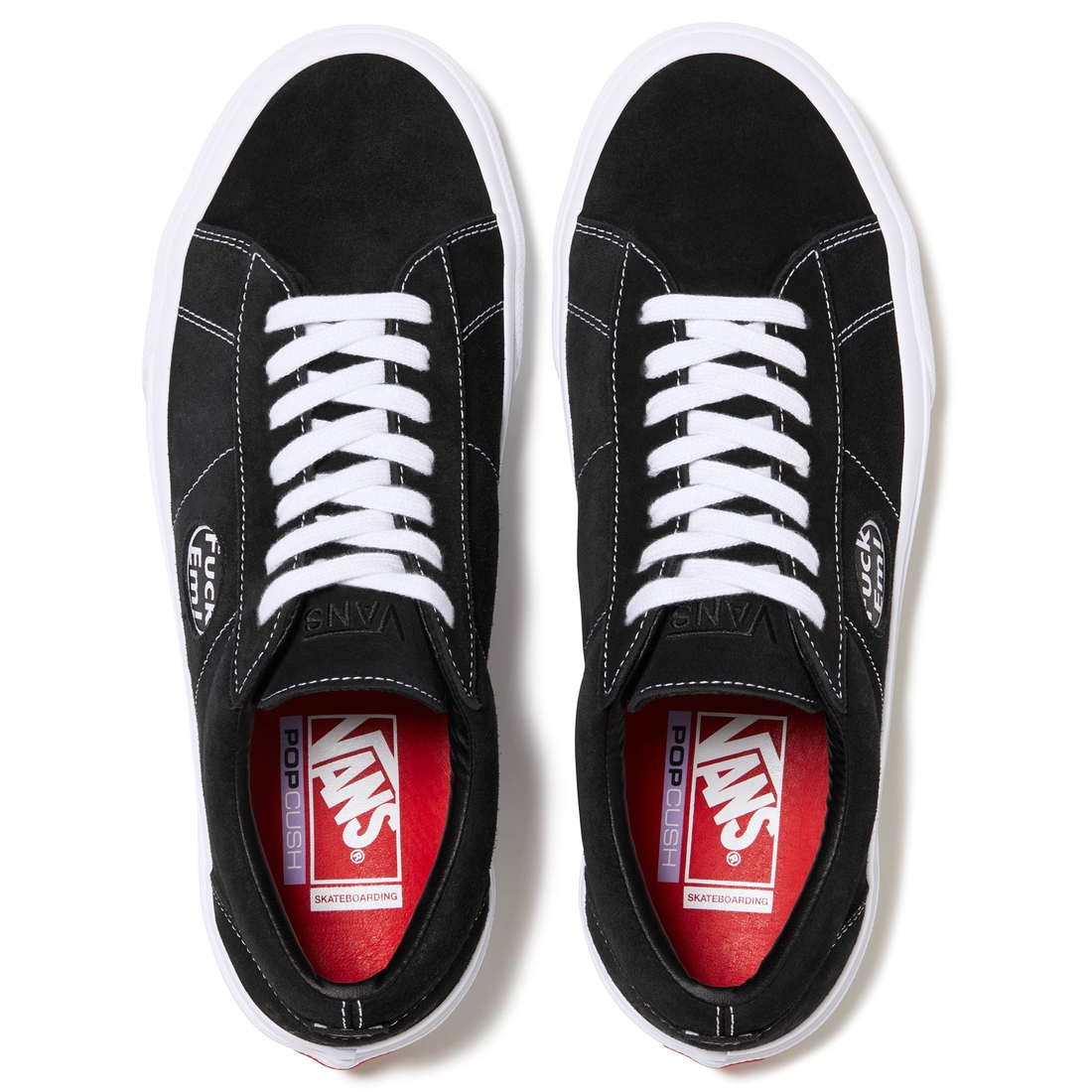 Details on Supreme Vans Sid Black from spring summer
                                                    2024 (Price is $110)