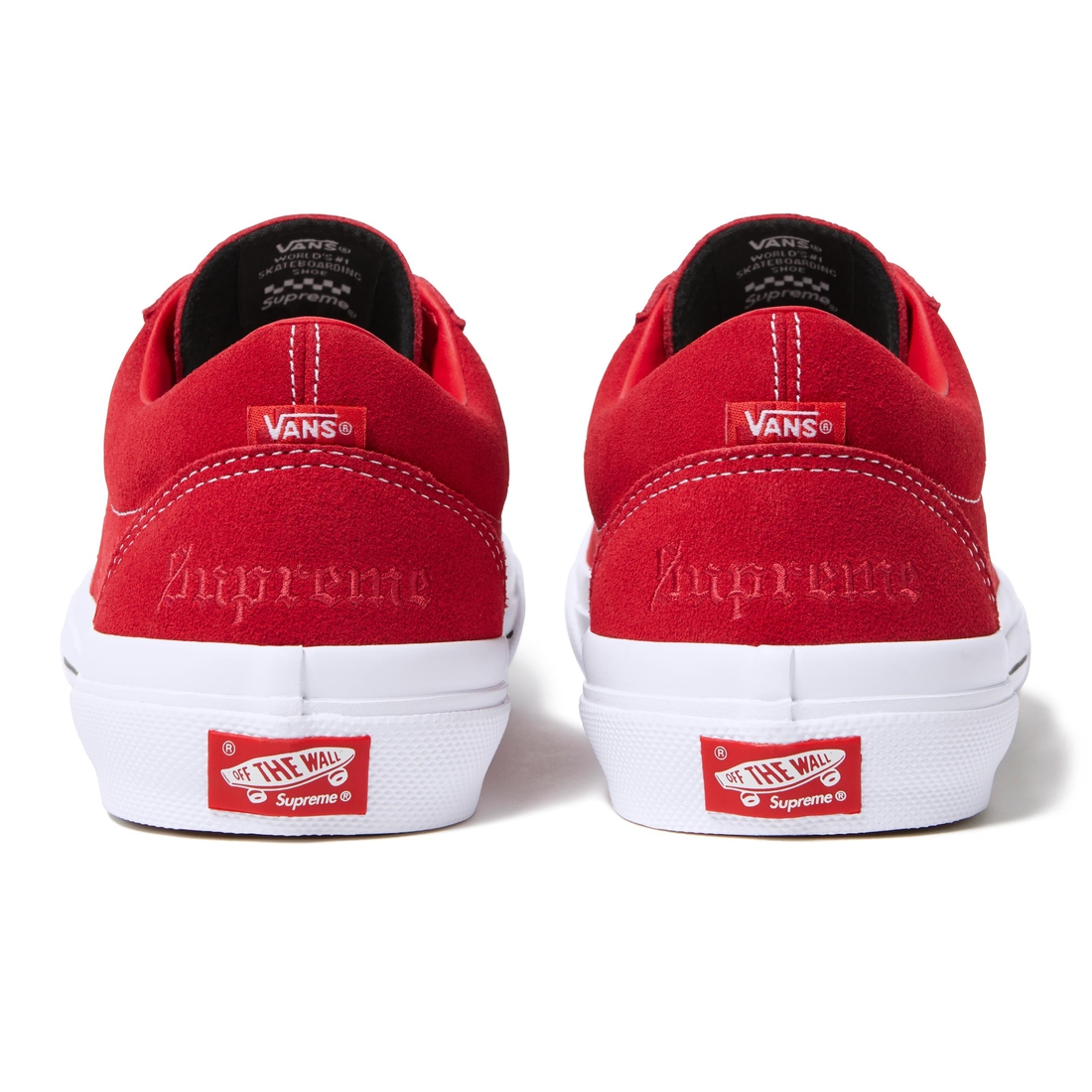 Details on Supreme Vans Sid Red from spring summer
                                                    2024 (Price is $110)