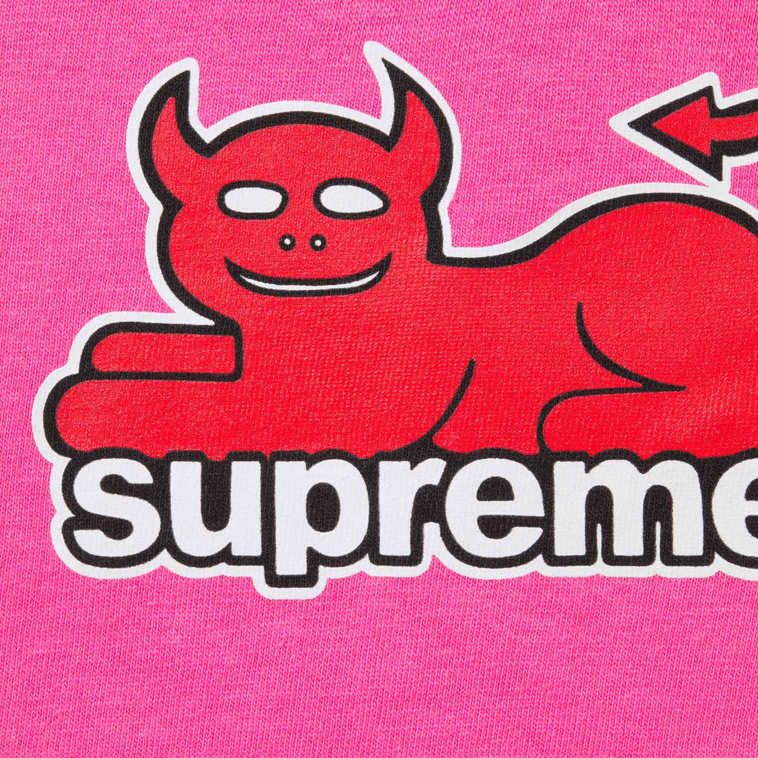 Details on Supreme Toy Machine Devil Cat Tee Fuchsia from spring summer
                                                    2024 (Price is $44)