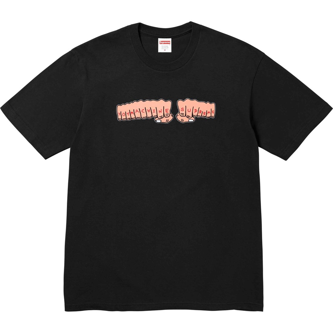 Details on Supreme Toy Machine Fist Tee Black from spring summer
                                                    2024 (Price is $44)