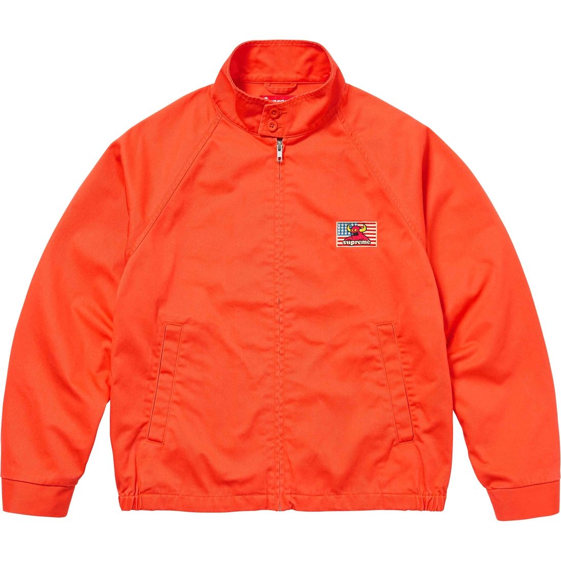Details on Supreme Toy Machine Harrington Jacket Bright Orange from spring summer
                                                    2024 (Price is $188)