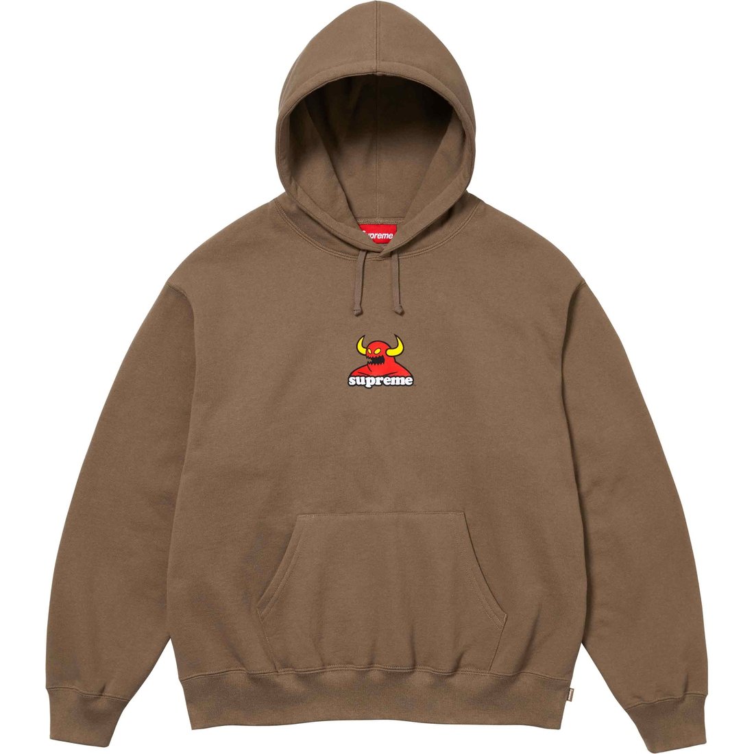 Details on Supreme Toy Machine Hooded Sweatshirt Dusty Brown from spring summer
                                                    2024 (Price is $168)