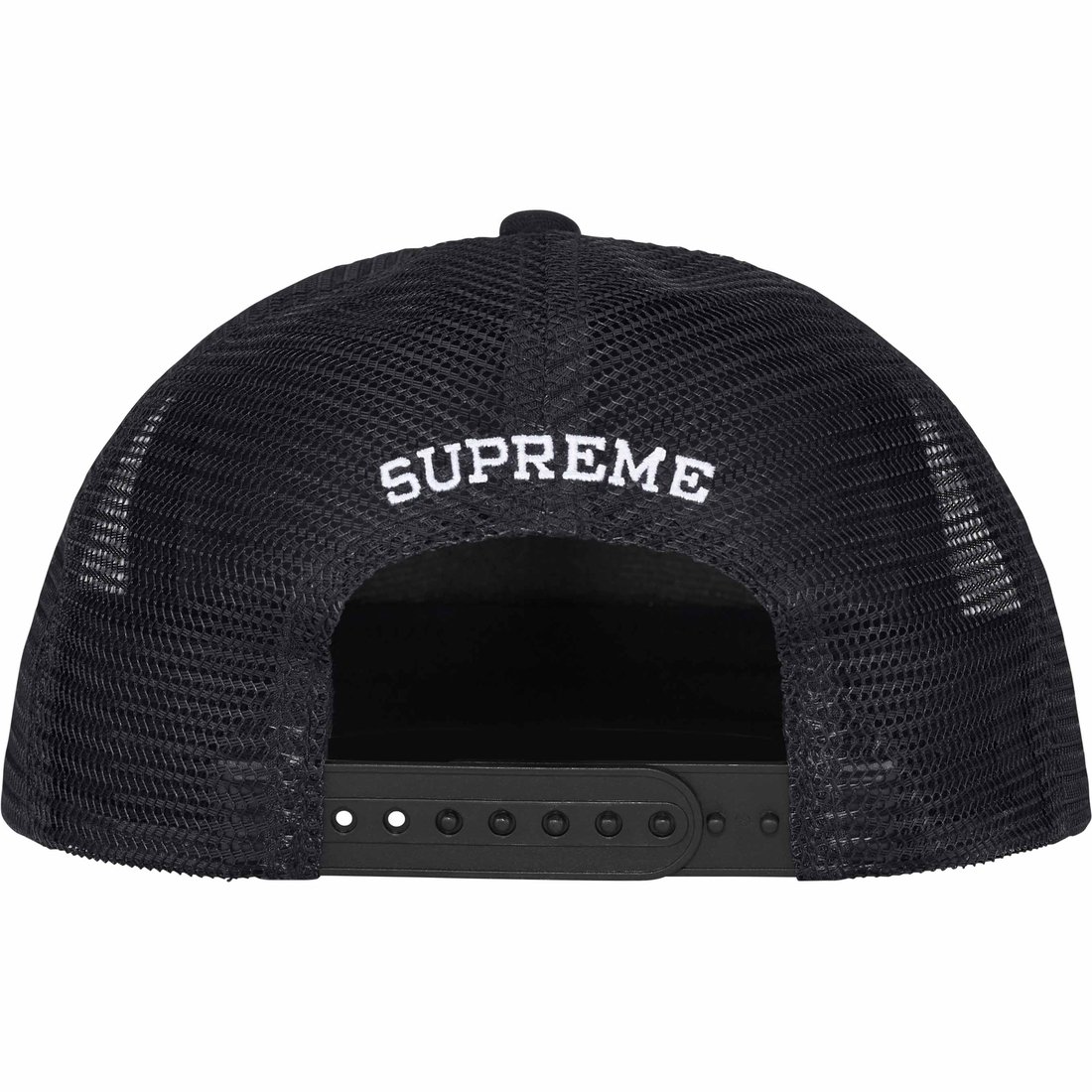 Details on Supreme Toy Machine Mesh Back 5-Panel Black from spring summer
                                                    2024 (Price is $48)
