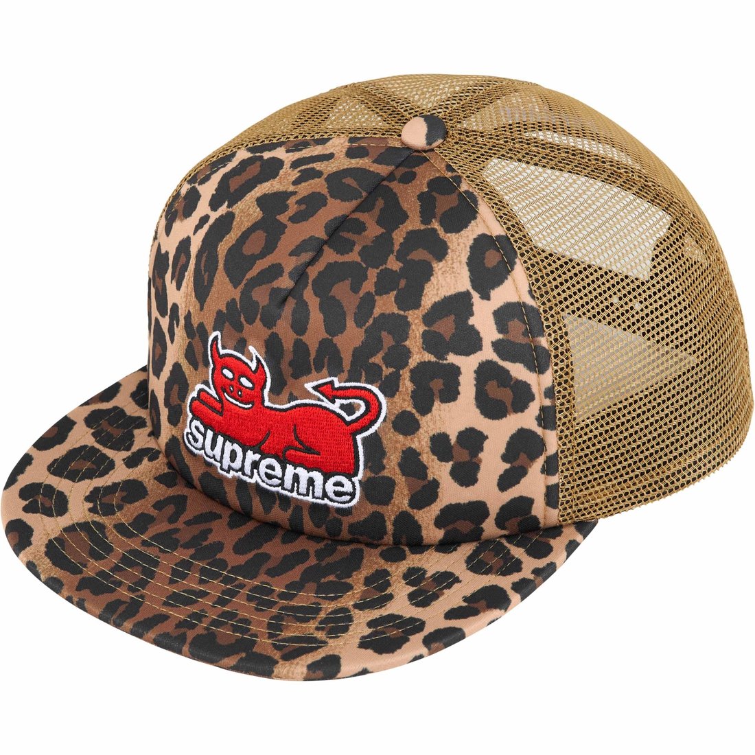 Details on Supreme Toy Machine Mesh Back 5-Panel Leopard from spring summer
                                                    2024 (Price is $48)
