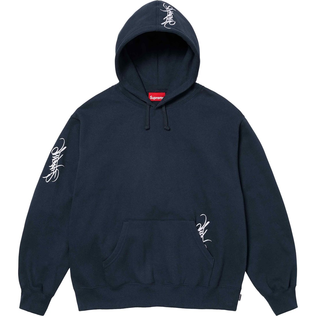 Details on Tag Hooded Sweatshirt Navy from spring summer
                                                    2024 (Price is $158)
