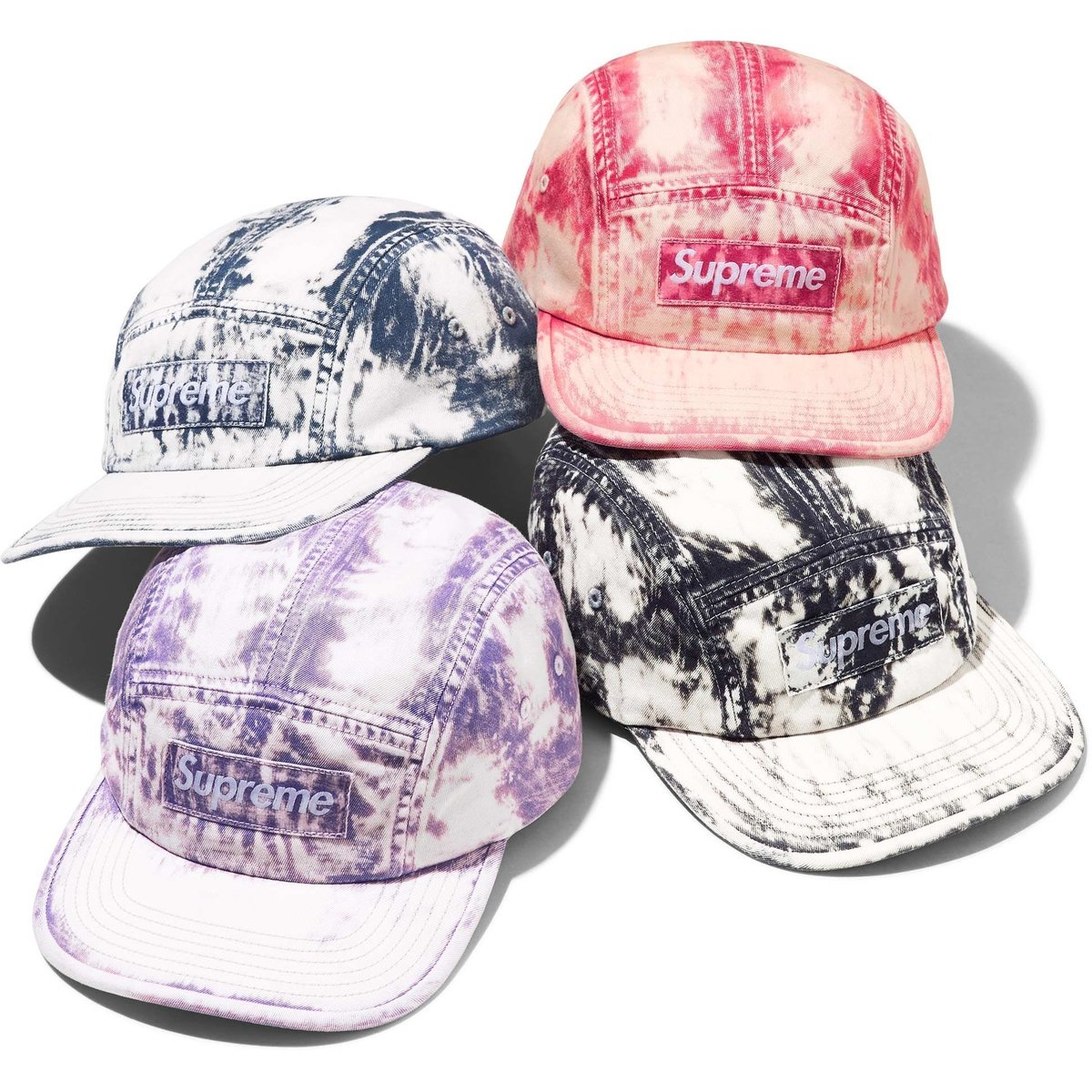 Supreme Bleached Chino Camp Cap released during spring summer 24 season