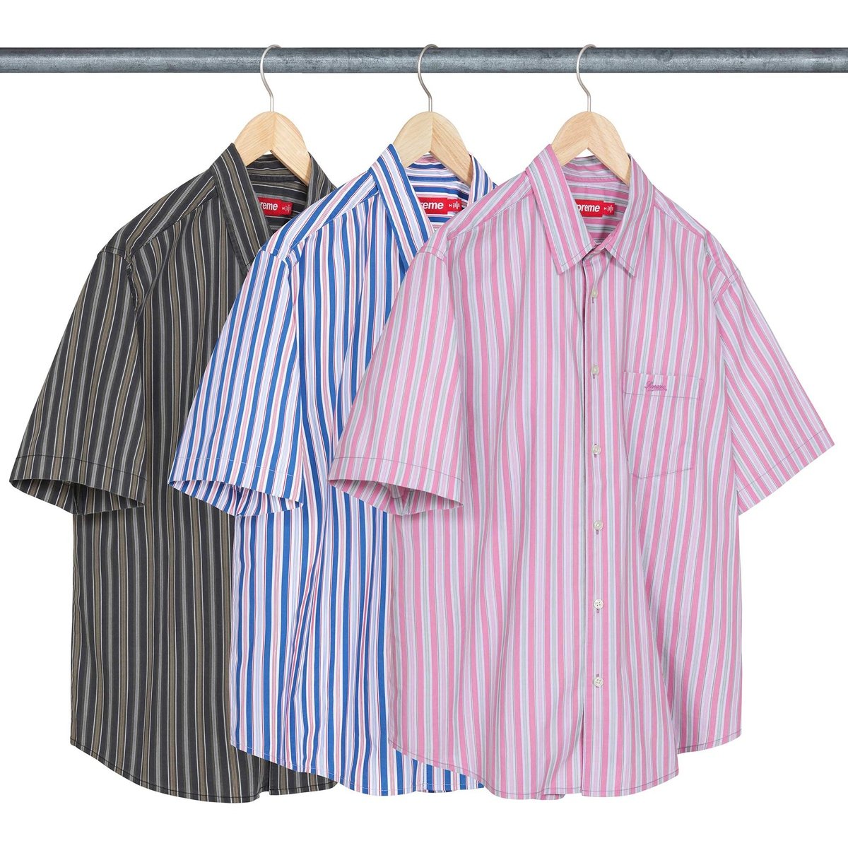 Supreme Loose Fit Multi Stripe S S Shirt for spring summer 24 season