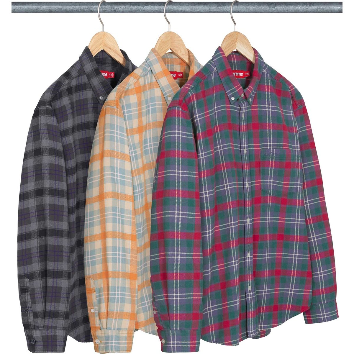 Supreme Plaid Flannel Shirt released during spring summer 24 season
