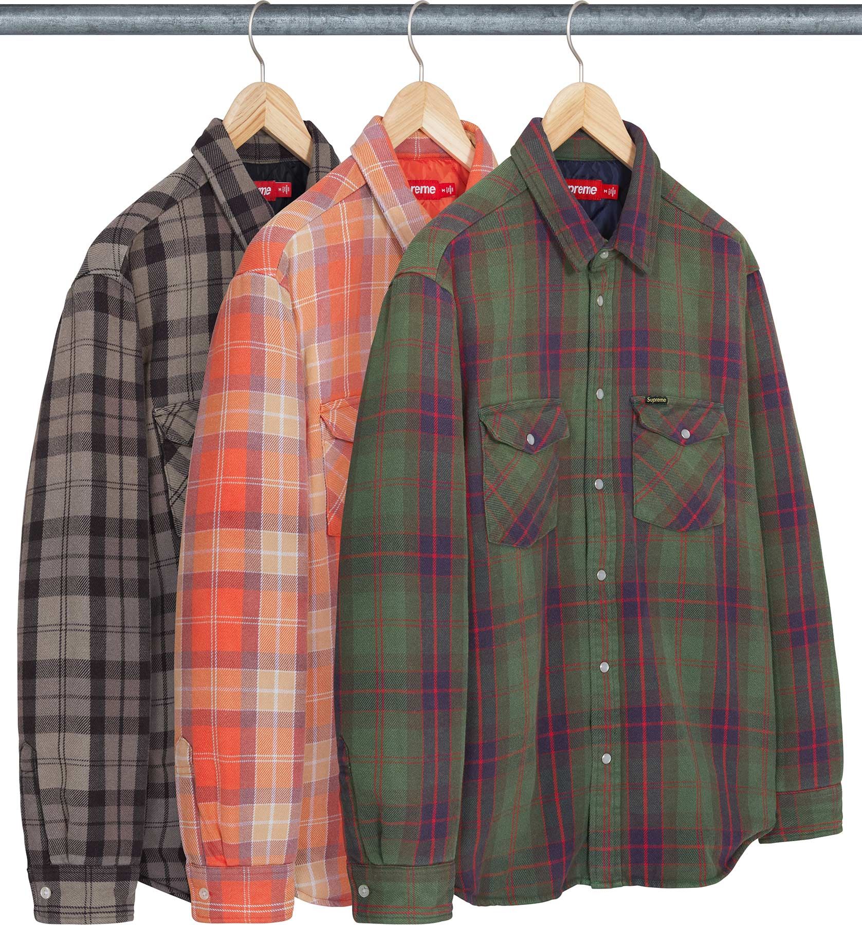 最安値人気Supreme / Quilted Flannel Shirt ジャケット・アウター