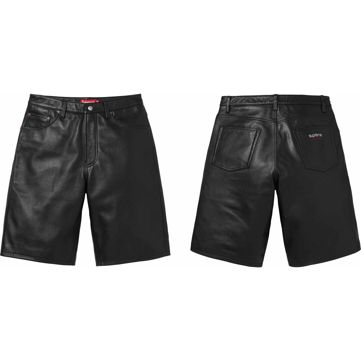 Supreme Baggy Leather Short released during spring summer 24 season