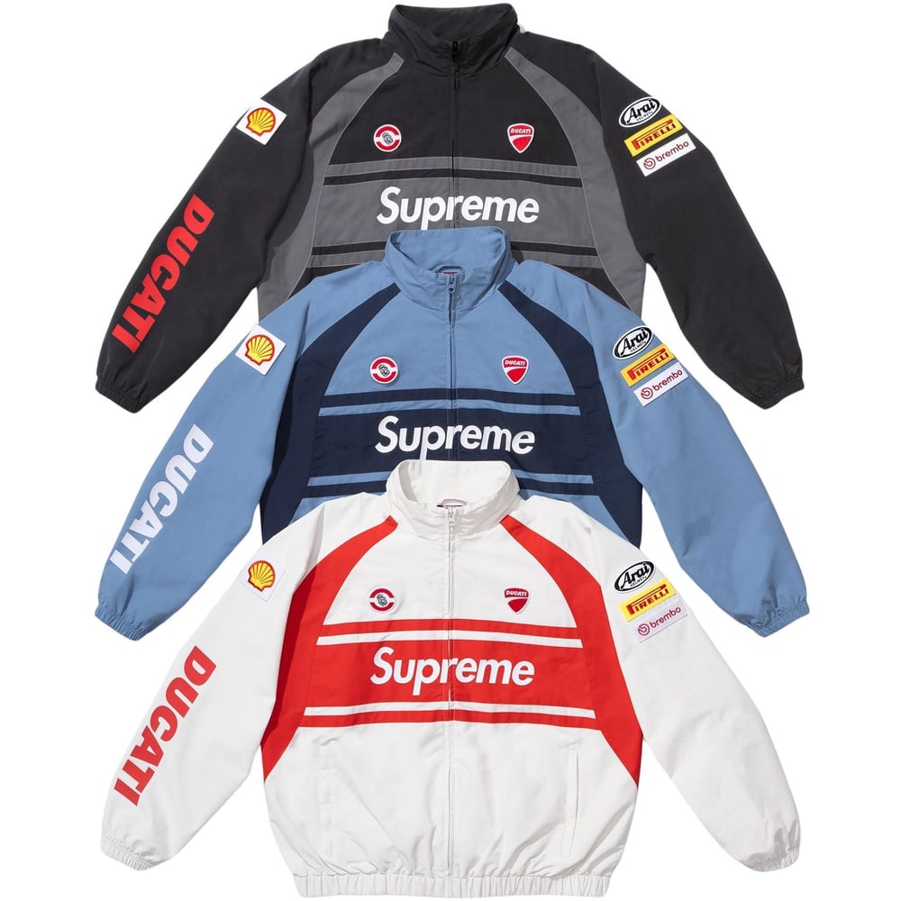 Details on Supreme Ducati Track Jacket from spring summer
                                            2024 (Price is $248)