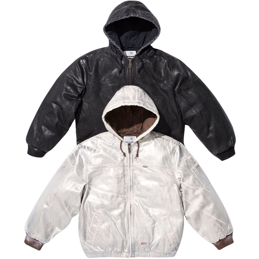 Details on Supreme MM6 Maison Margiela Foil Hooded Work Jacket from spring summer
                                            2024 (Price is $498)