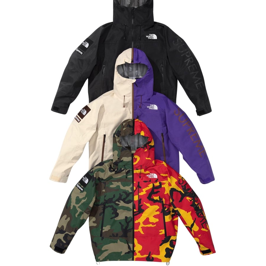 Details on Supreme The North Face Split Taped Seam Shell Jacket from spring summer
                                            2024 (Price is $398)