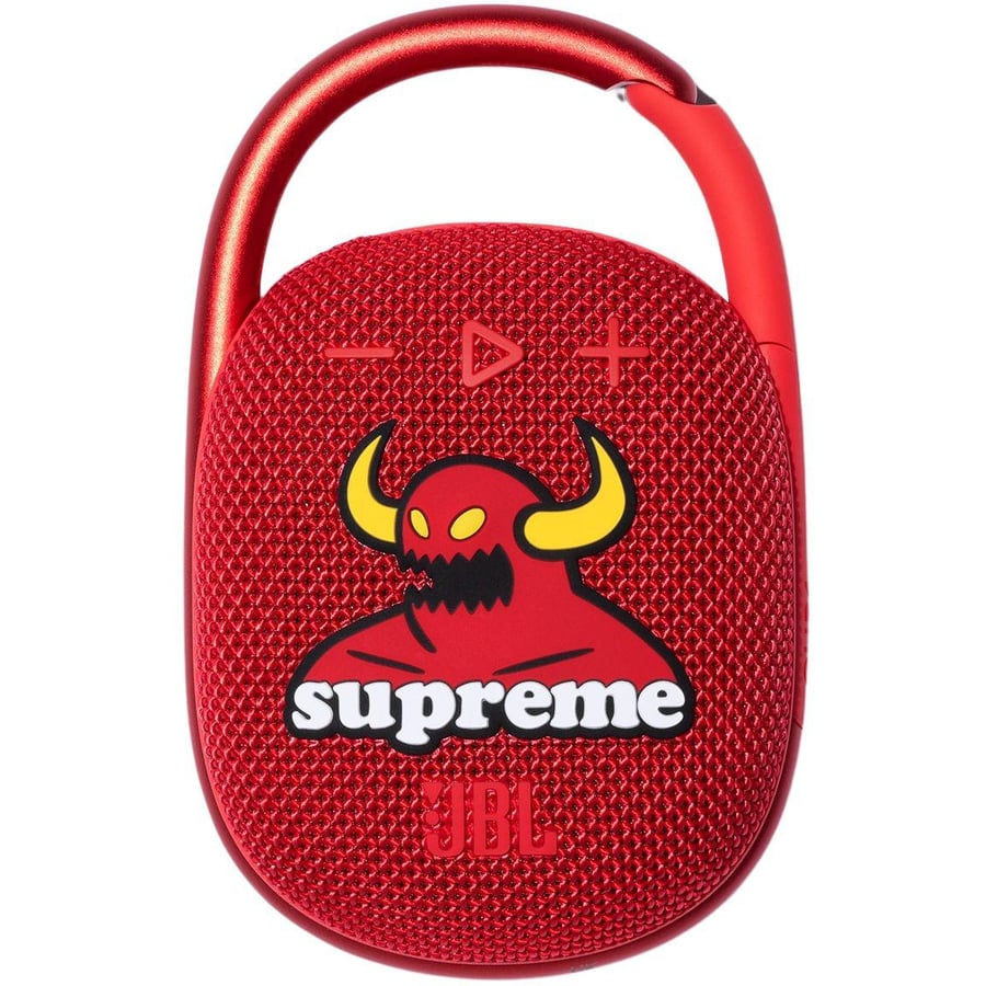 Details on Supreme Toy Machine JBL Clip  from spring summer
                                                    2024 (Price is $118)