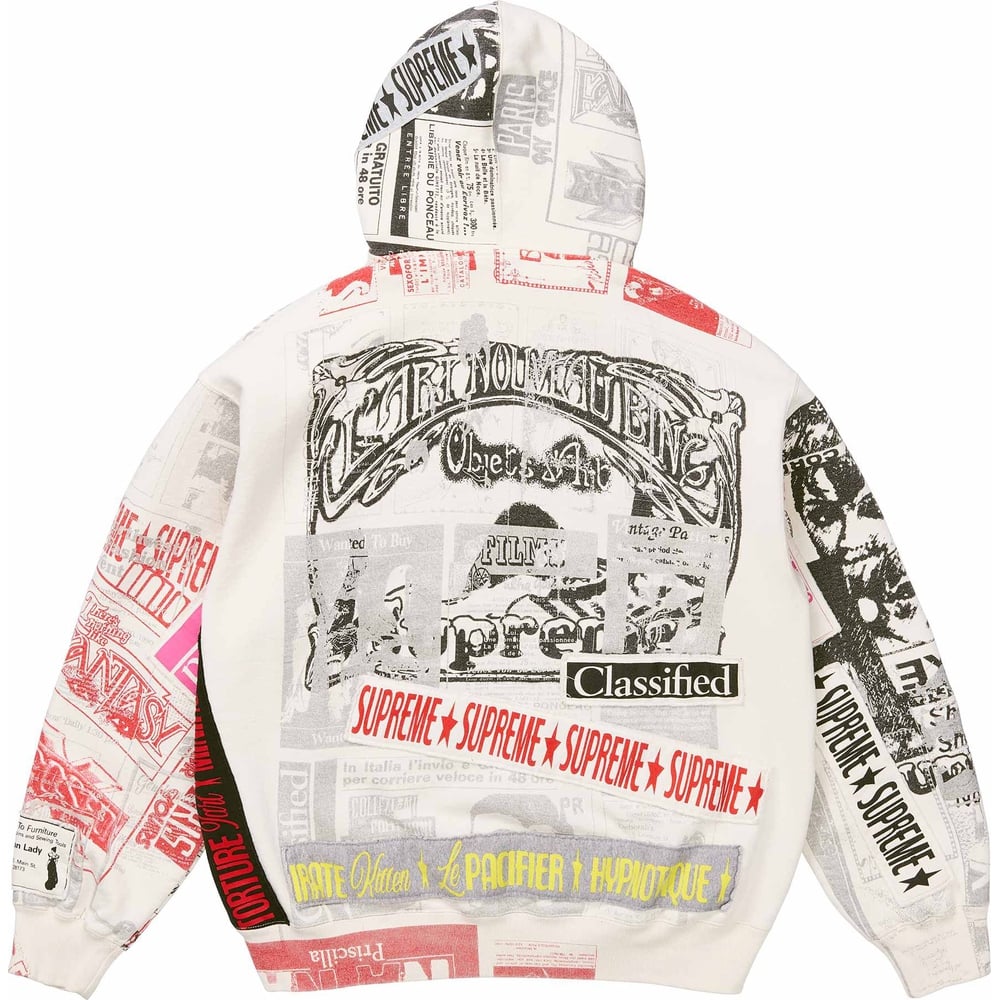 Details on Collage Zip Up Hooded Sweatshirt  from spring summer
                                                    2024