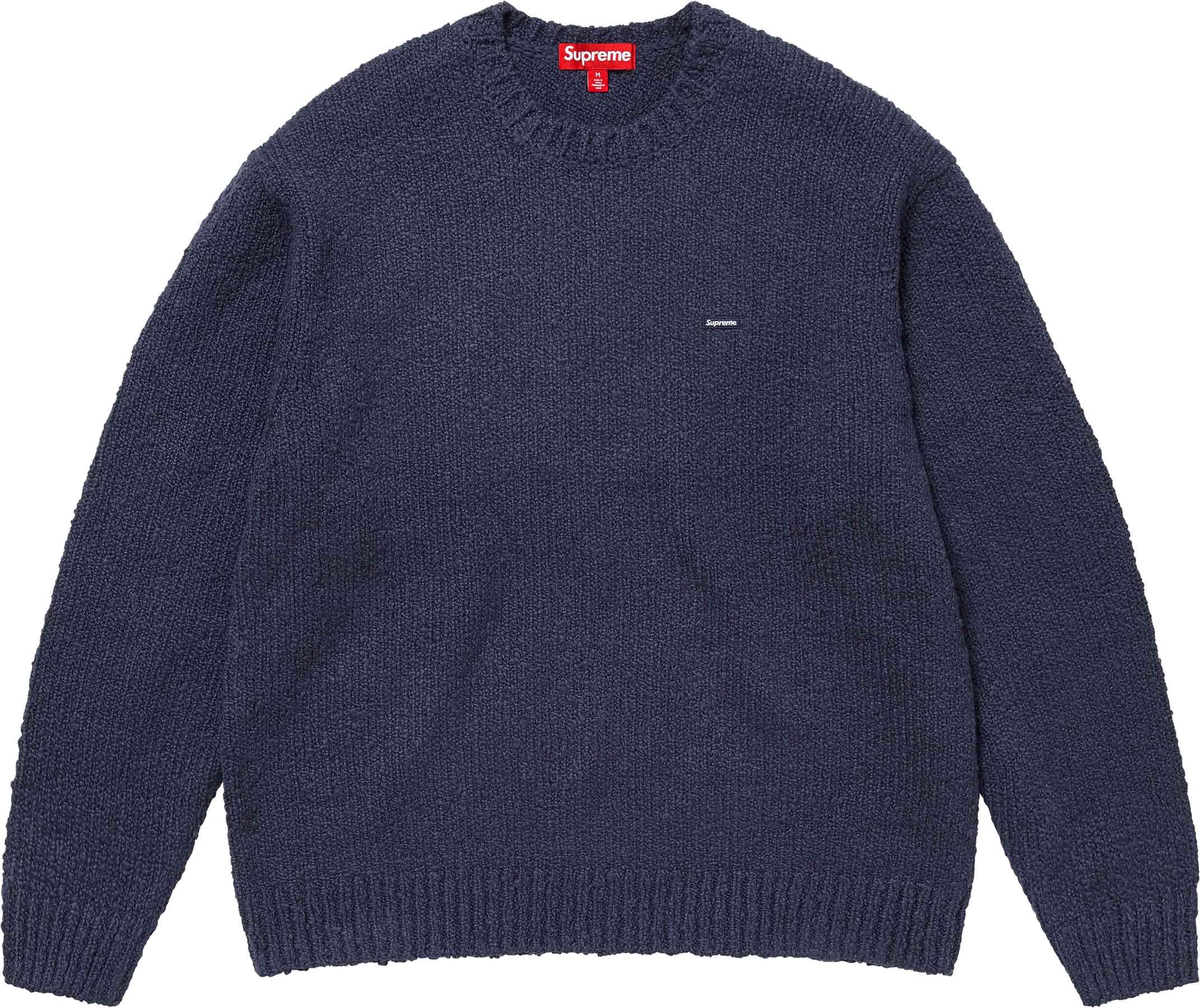 Supreme Boucle Small Box Sweater Navy Stupacnaomiche