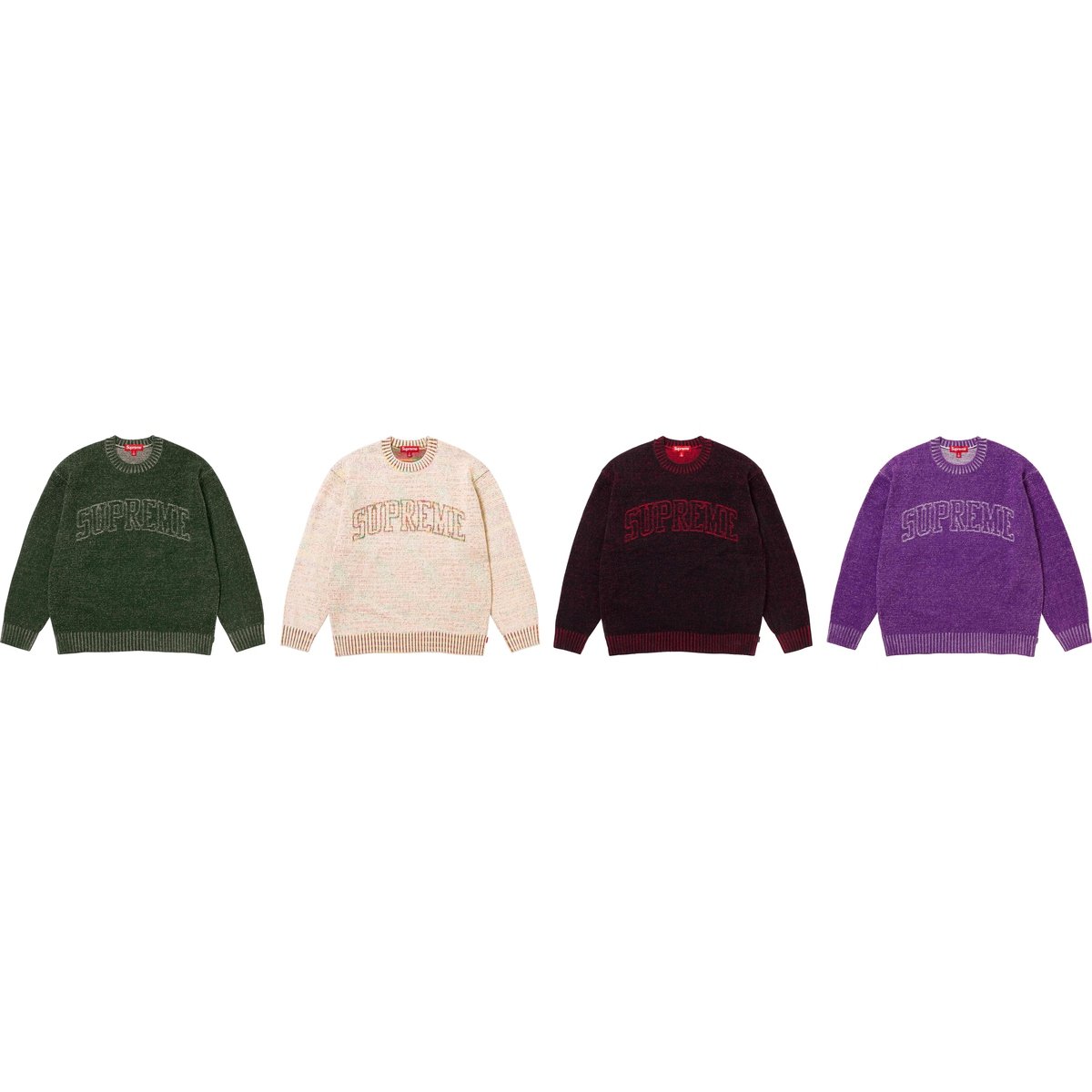Supreme Contrast Arc Sweater released during spring summer 24 season
