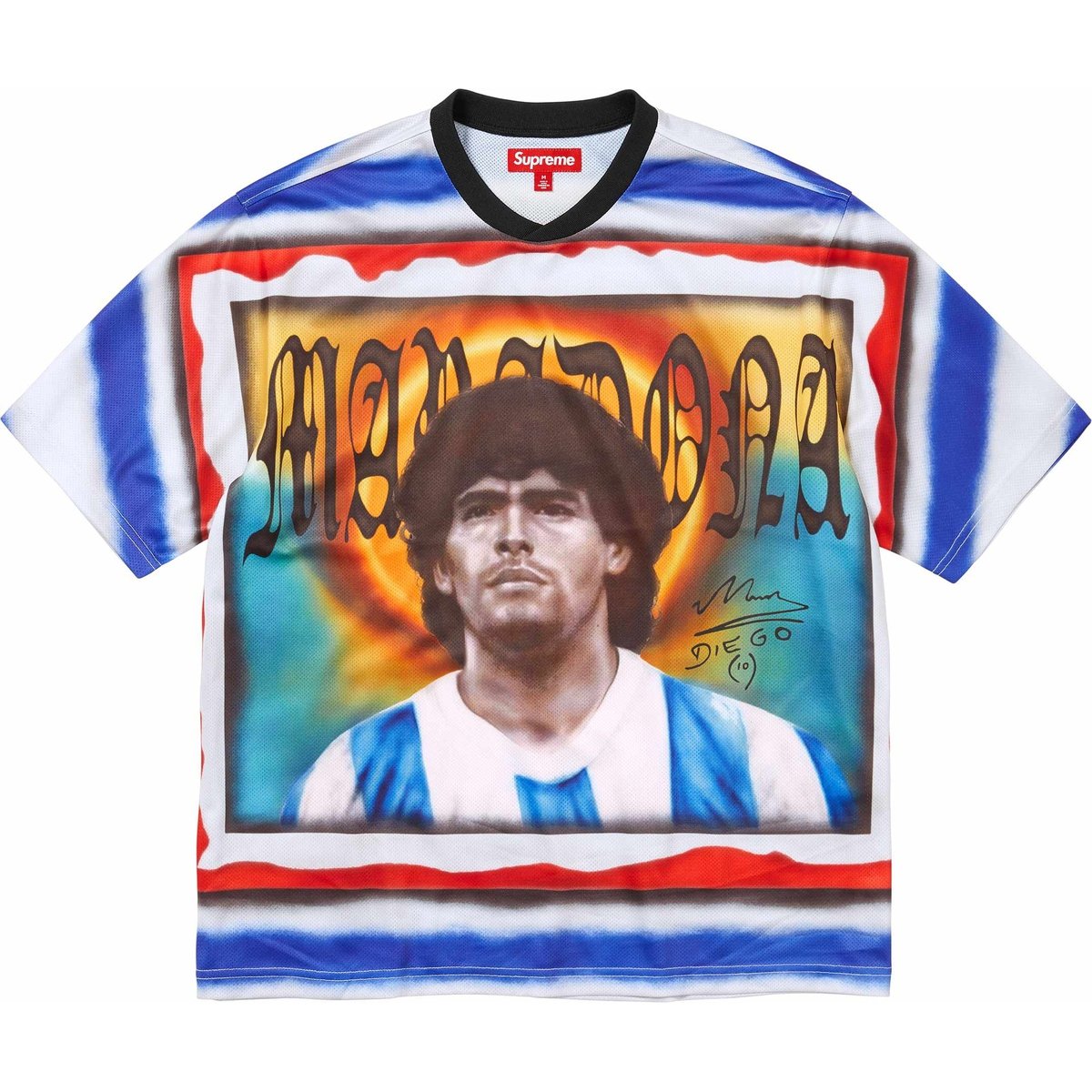 Supreme Maradona Soccer Jersey released during spring summer 24 season