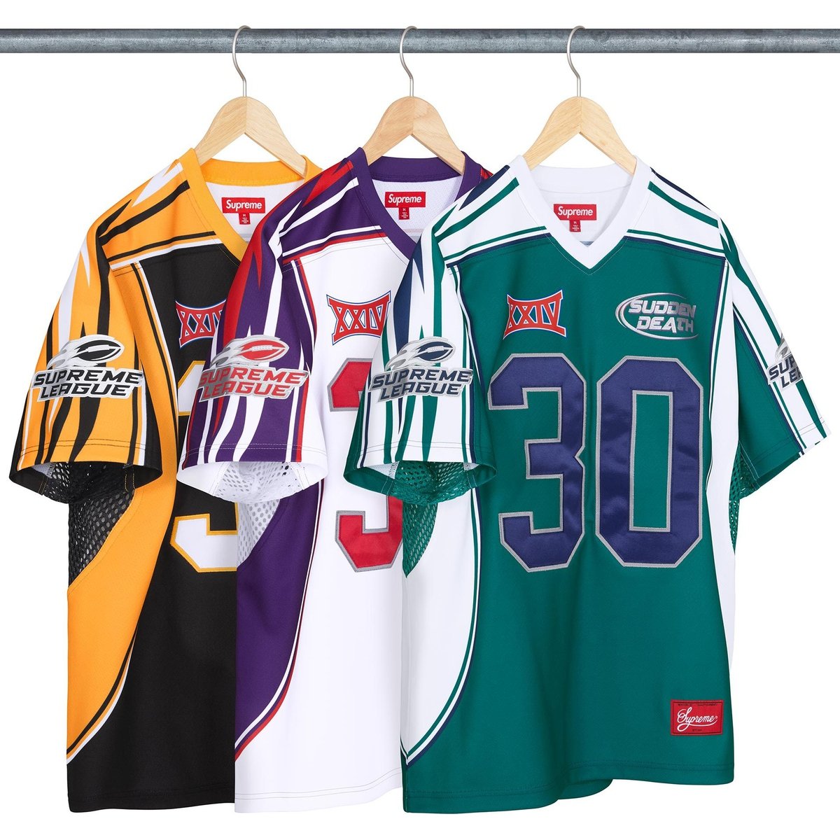 Supreme Sudden Death Football Jersey released during spring summer 24 season