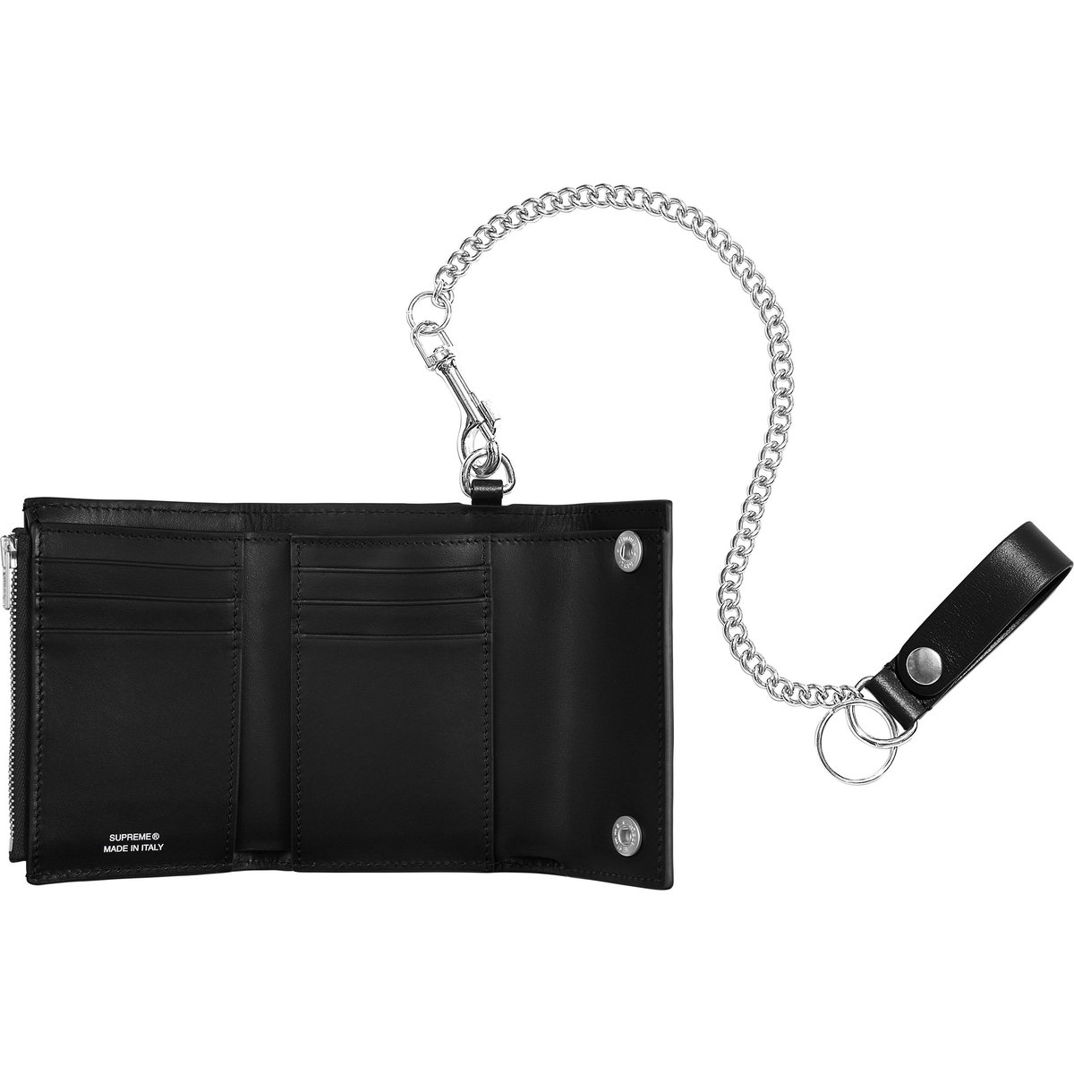 Details on Leather Chain Wallet Black from spring summer
                                                    2025