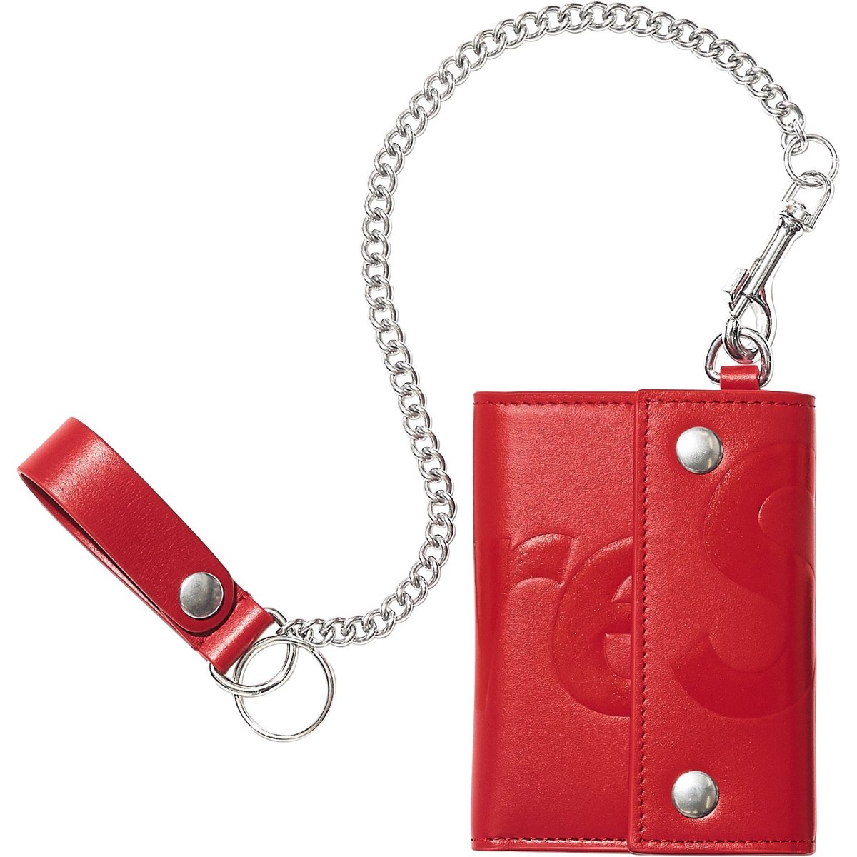 Details on Leather Chain Wallet Red from spring summer
                                                    2025