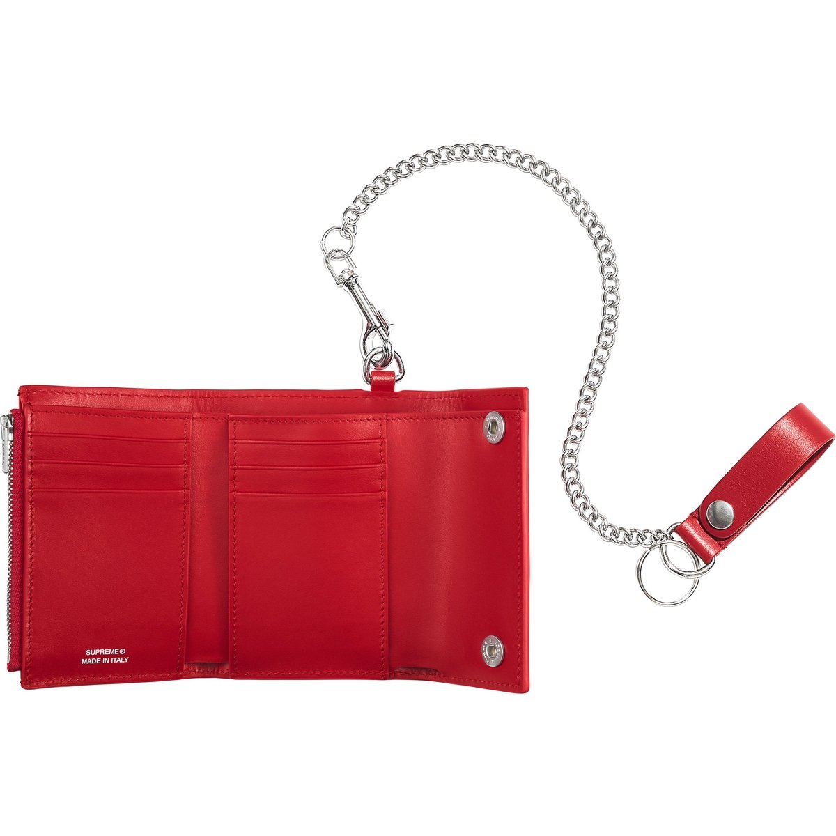 Details on Leather Chain Wallet Red from spring summer
                                                    2025