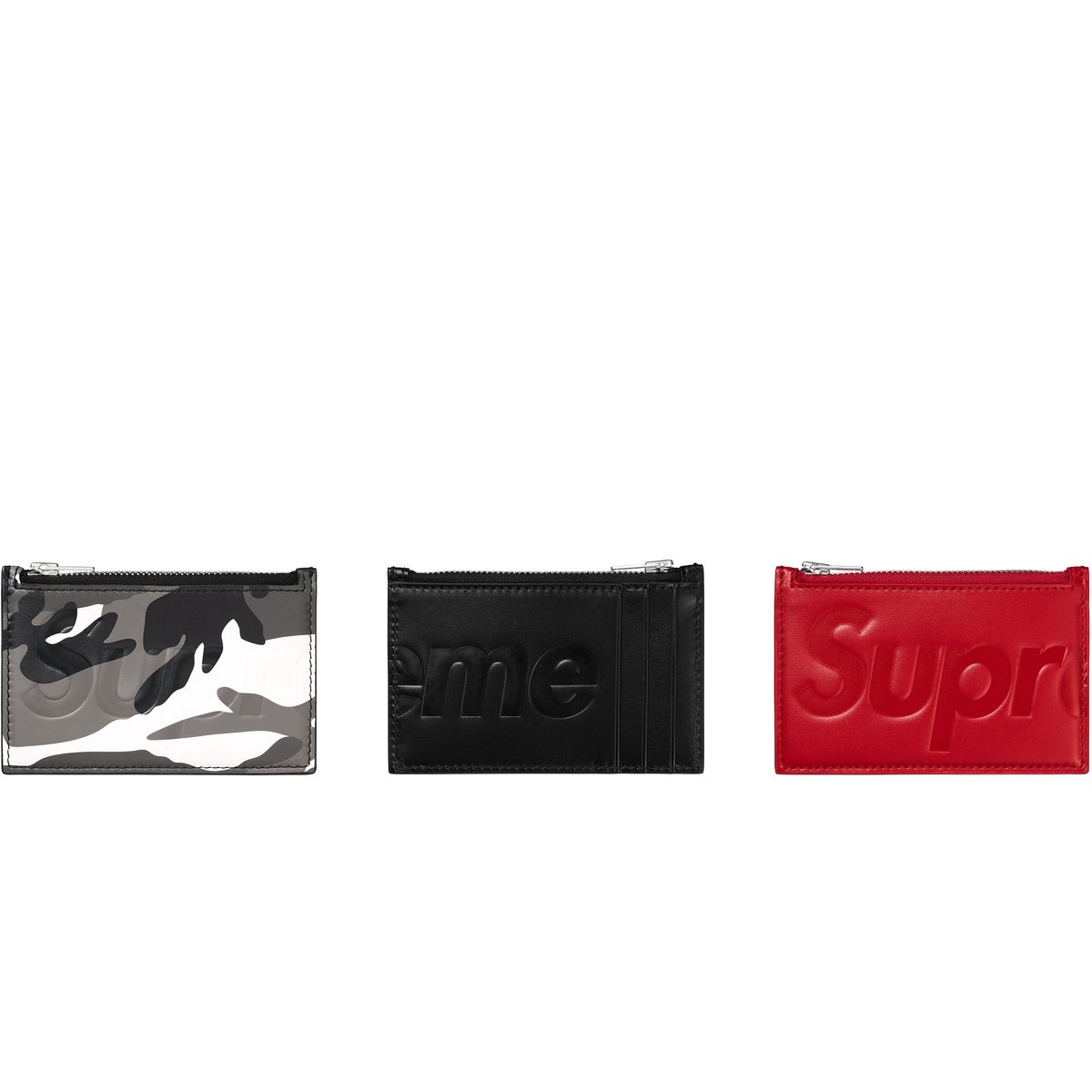 Supreme Leather Zip Card Holder for spring summer 25 season