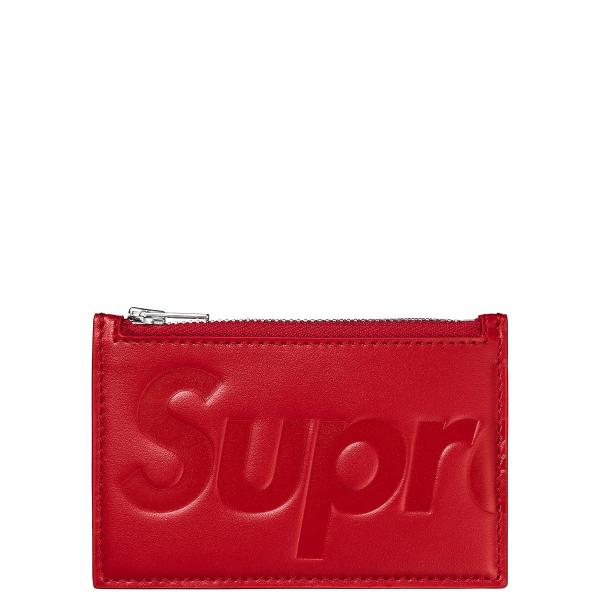 Details on Leather Zip Card Holder Red from spring summer
                                                    2025