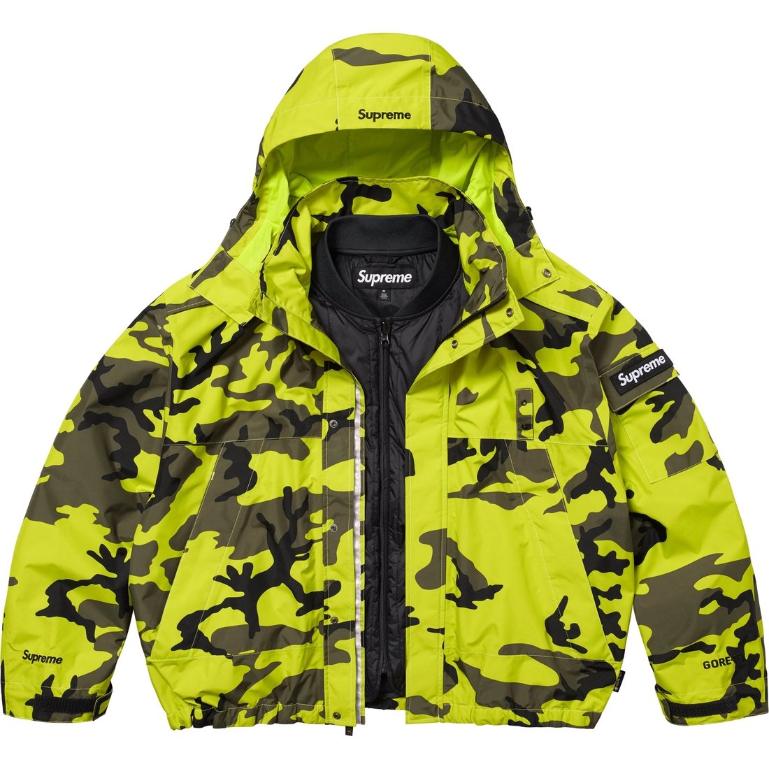 Details on 2-in-1 GORE-TEX Shell + Quilted Liner Vest Fluorescent Camo from spring summer
                                                    2025 (Price is $398)