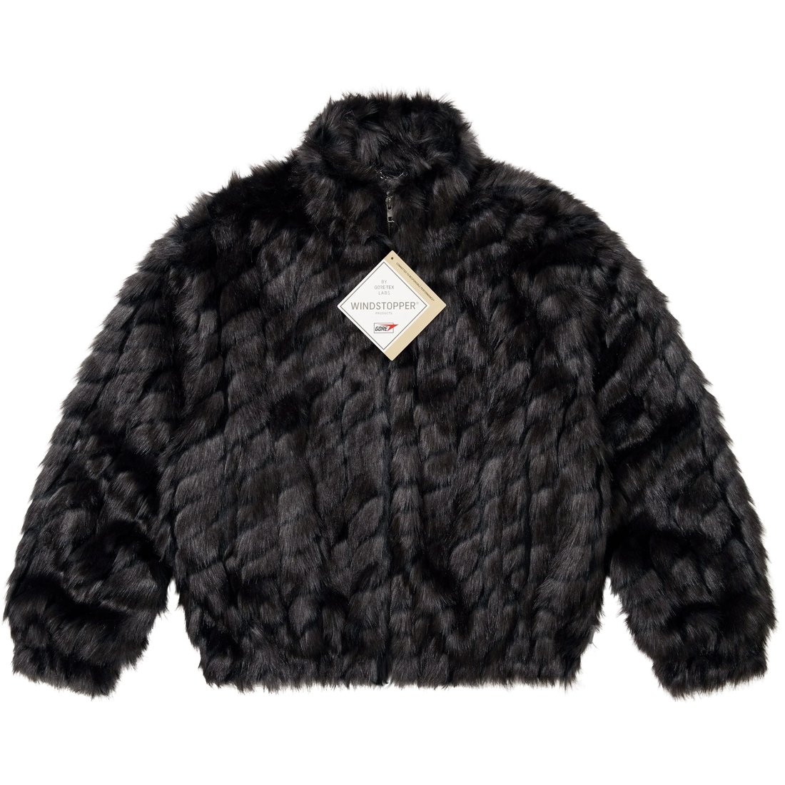 Details on 2-Tone WINDSTOPPER Faux Fur Jacket Black from spring summer
                                                    2025 (Price is $398)