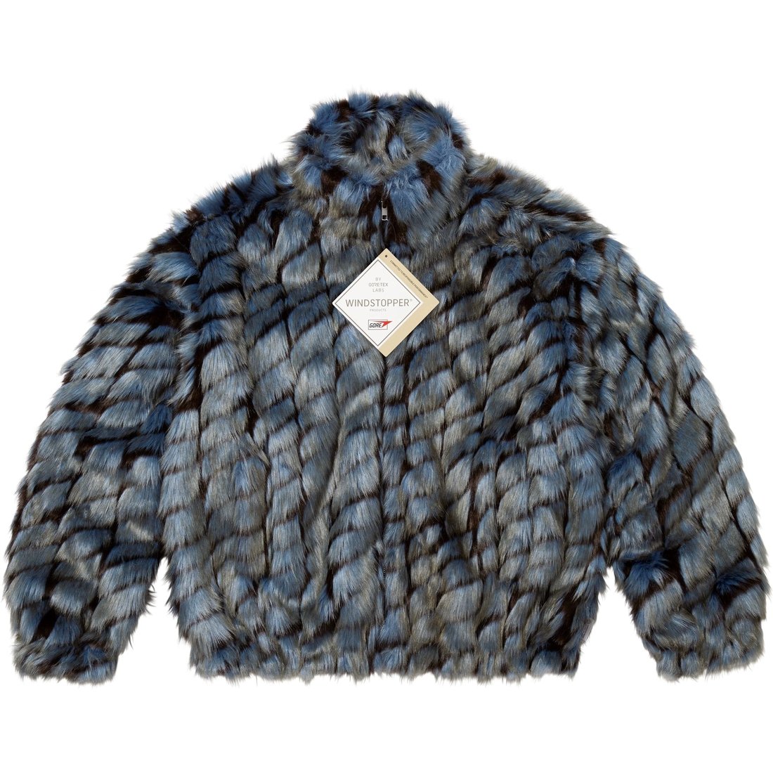 Details on 2-Tone WINDSTOPPER Faux Fur Jacket Blue from spring summer
                                                    2025 (Price is $398)