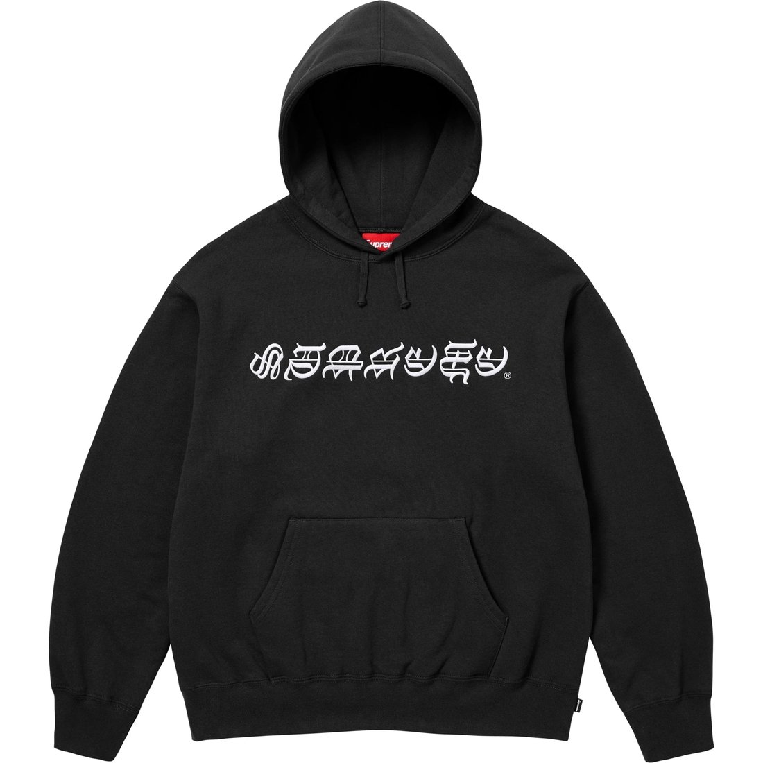 Details on Blackletter Hooded Sweatshirt Black from spring summer
                                                    2025 (Price is $158)