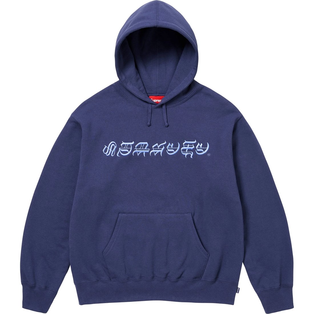 Details on Blackletter Hooded Sweatshirt Washed Navy from spring summer
                                                    2025 (Price is $158)