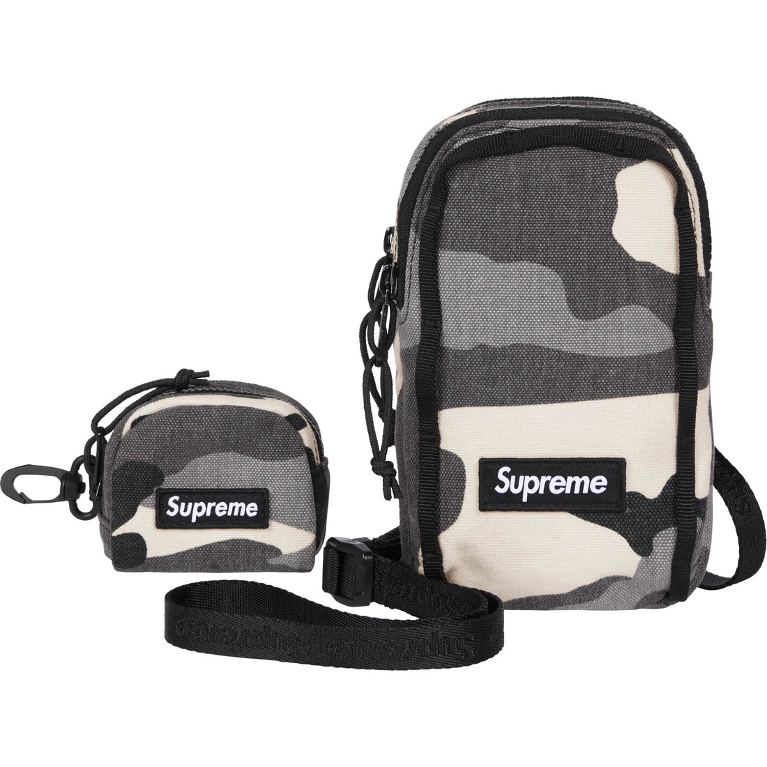 Details on Camera Bag + Mini Pouch Snow Camo from spring summer
                                                    2025 (Price is $58)