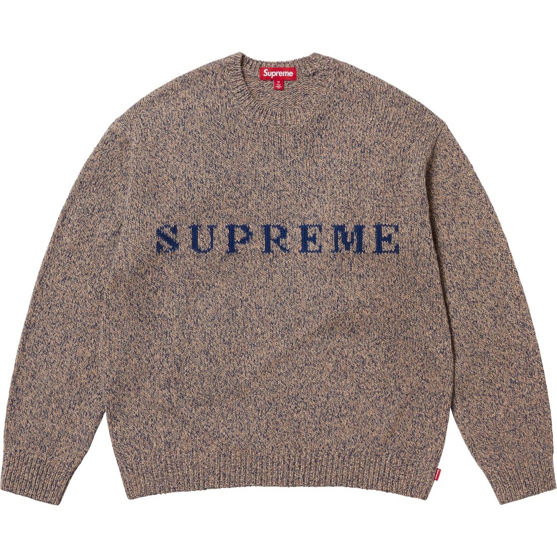 Details on Contrast Logo Sweater Taupe Mélange from spring summer
                                                    2025 (Price is $158)