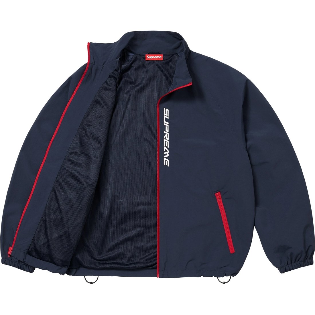 Details on Contrast Zip Track Jacket Navy from spring summer
                                                    2025 (Price is $158)