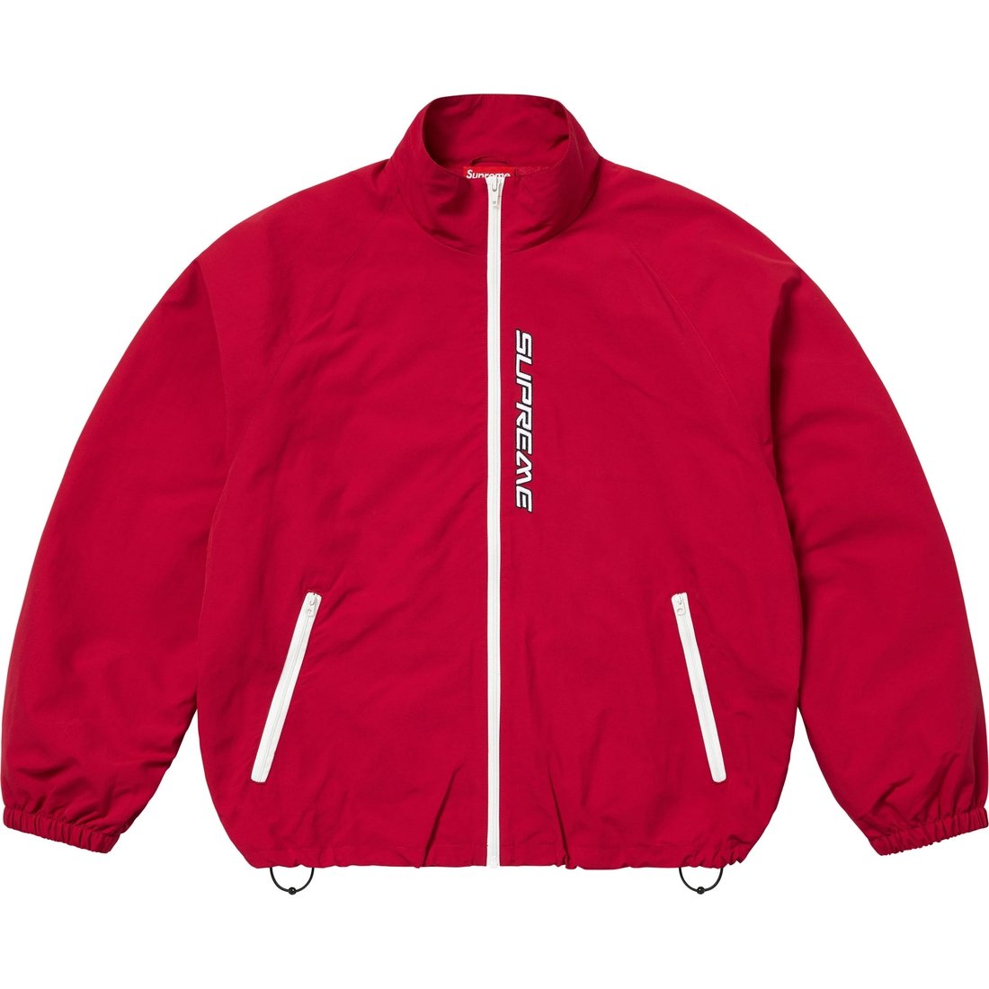 Details on Contrast Zip Track Jacket Red from spring summer
                                                    2025 (Price is $158)