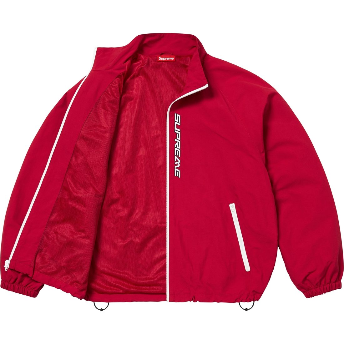 Details on Contrast Zip Track Jacket Red from spring summer
                                                    2025 (Price is $158)