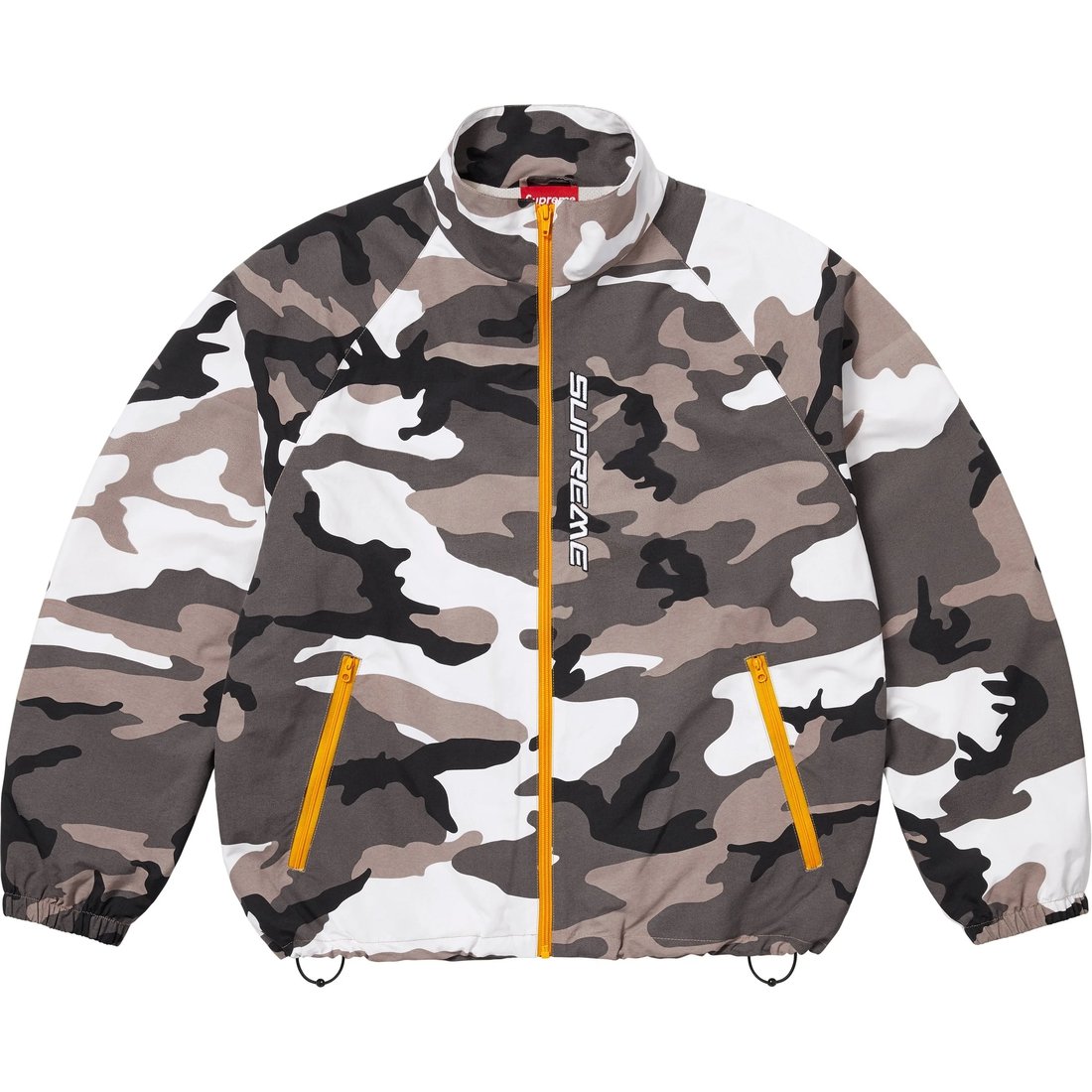 Details on Contrast Zip Track Jacket Snow Camo from spring summer
                                                    2025 (Price is $158)