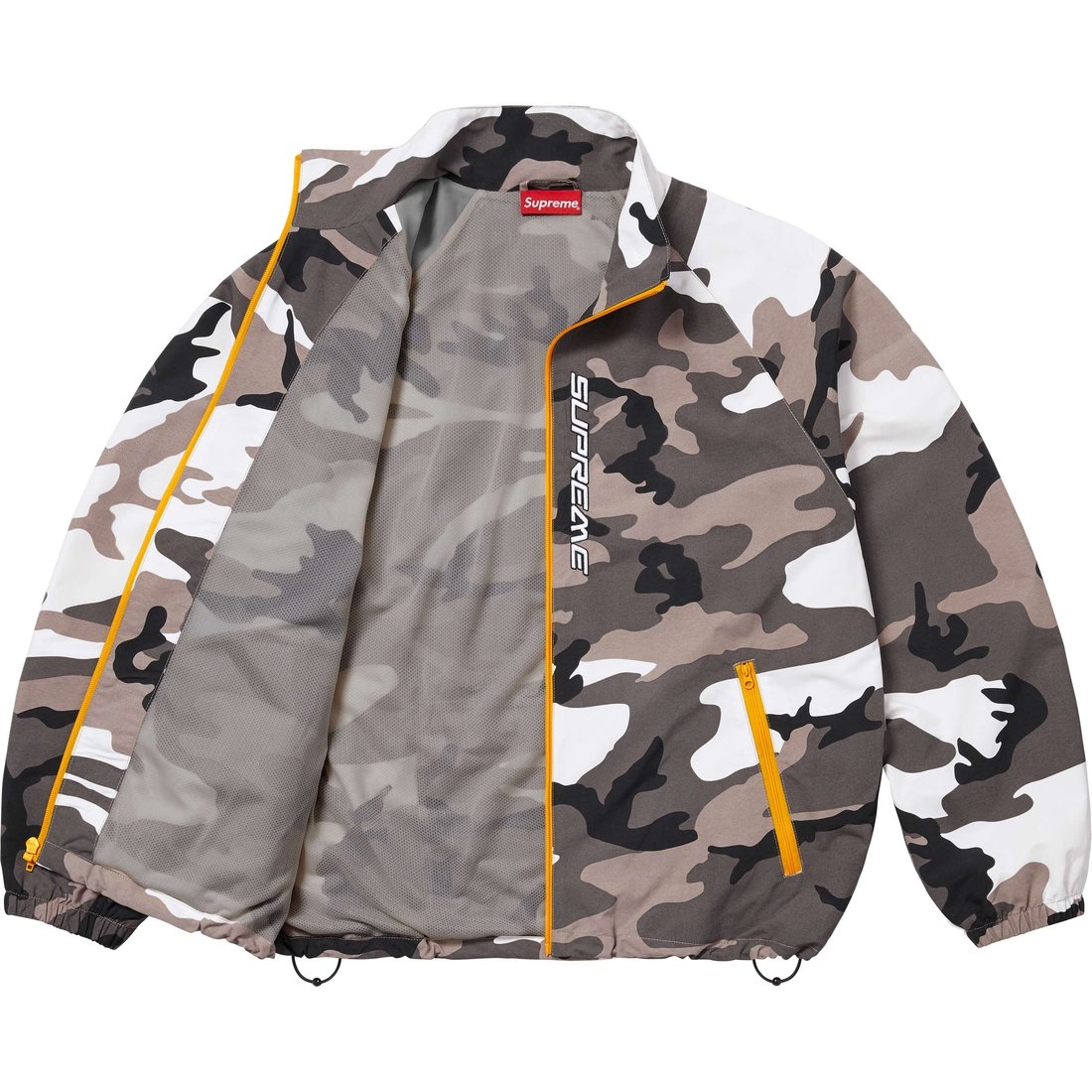 Details on Contrast Zip Track Jacket Snow Camo from spring summer
                                                    2025 (Price is $158)