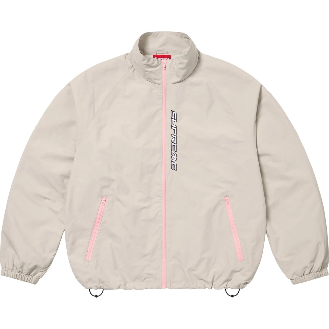 Details on Contrast Zip Track Jacket Tan from spring summer
                                                    2025 (Price is $158)