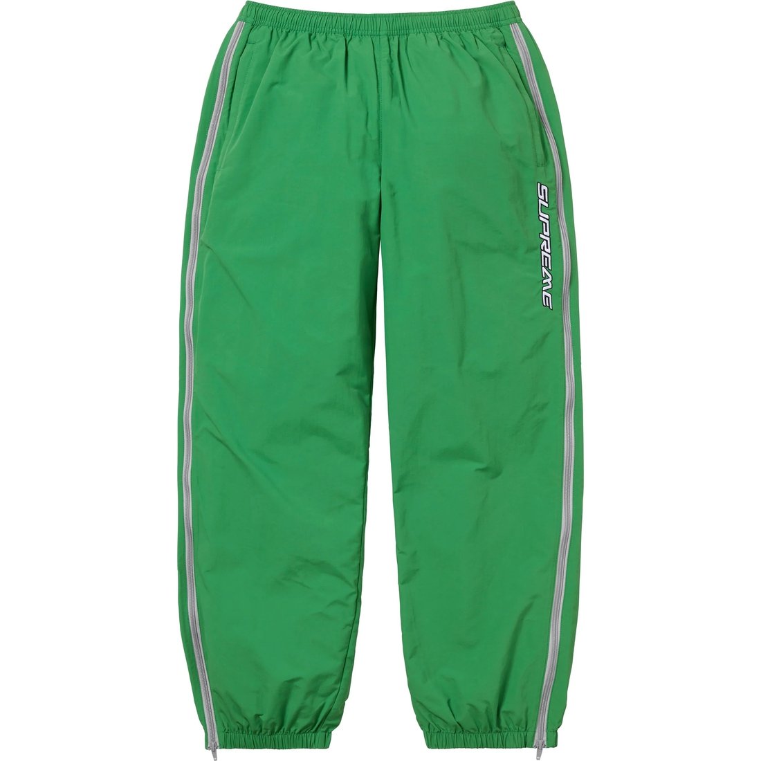 Details on Contrast Zip Warm Up Pant Green from spring summer
                                                    2025 (Price is $148)