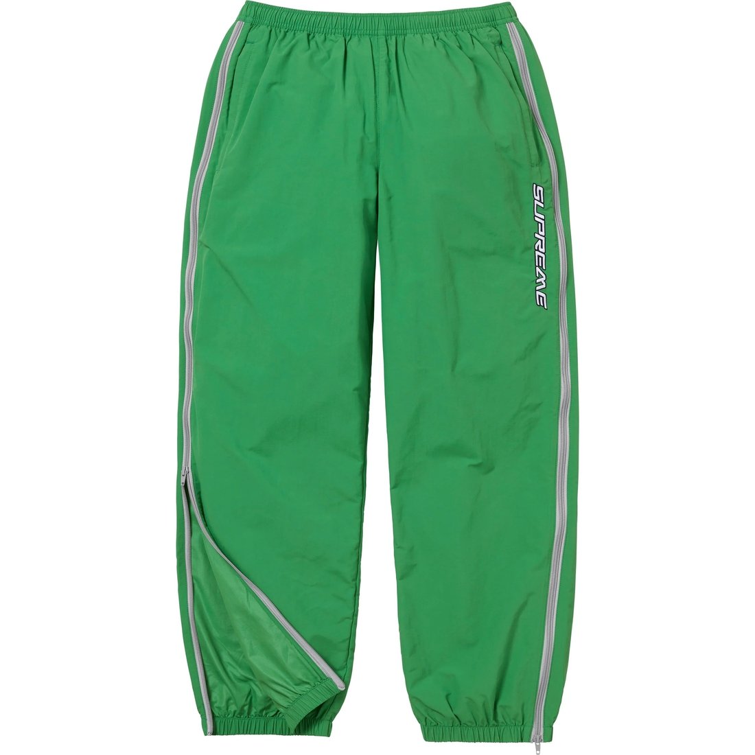 Details on Contrast Zip Warm Up Pant Green from spring summer
                                                    2025 (Price is $148)