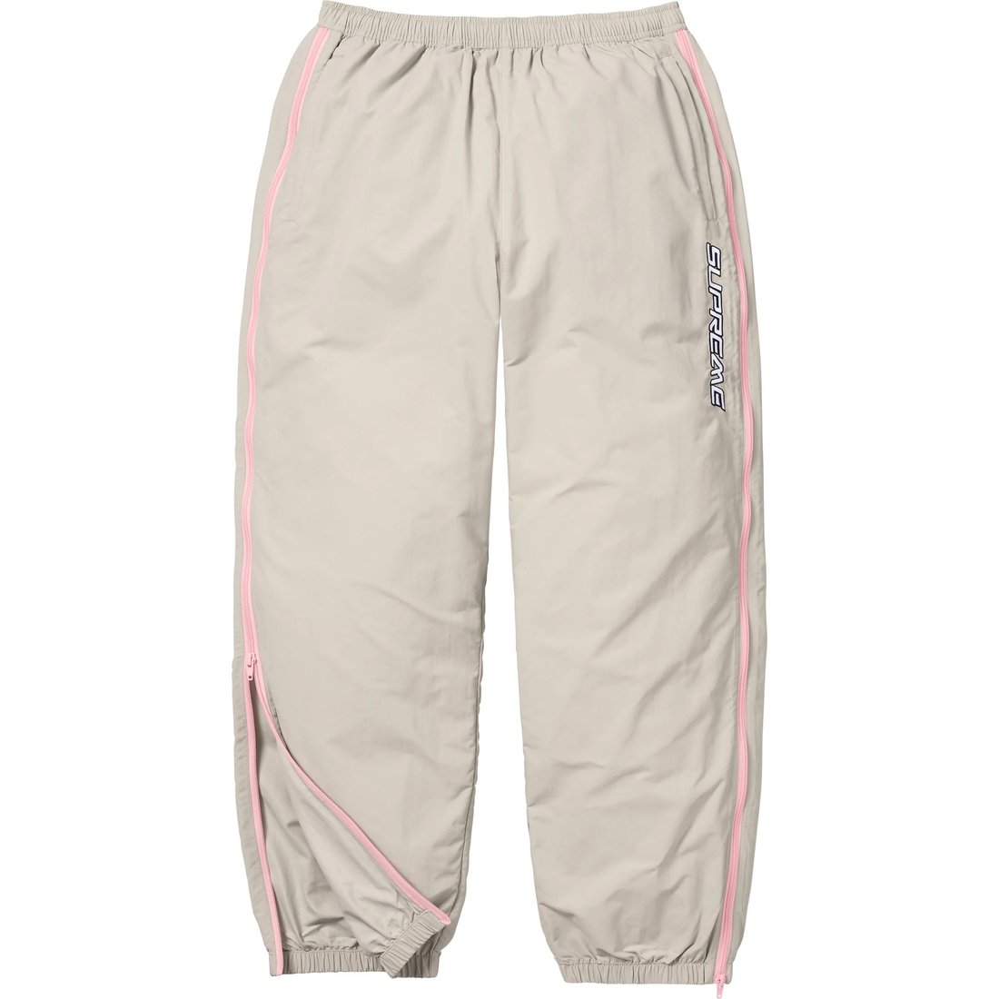 Details on Contrast Zip Warm Up Pant Tan from spring summer
                                                    2025 (Price is $148)