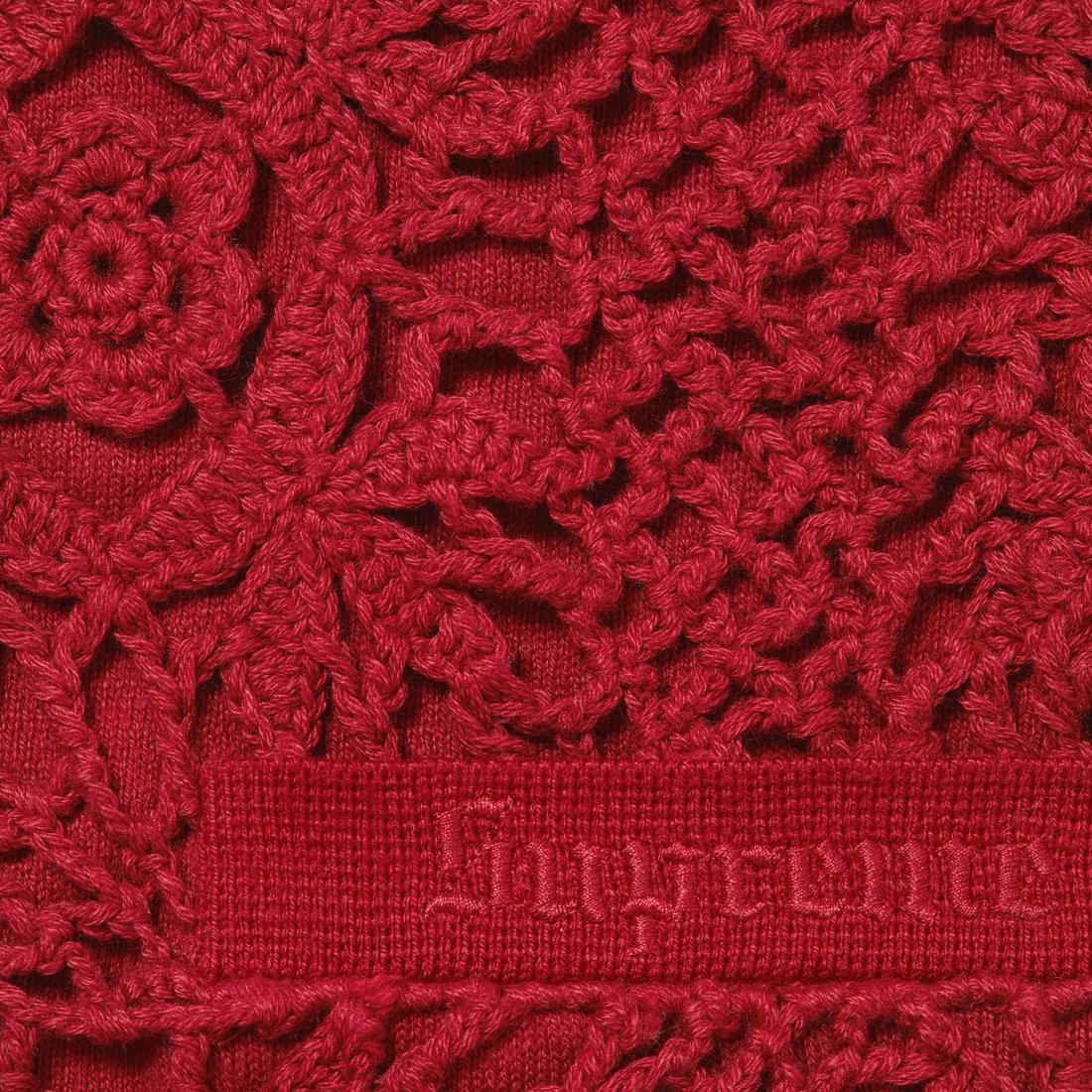 Details on Crochet Zip Up Cardigan Dark Red from spring summer
                                                    2025 (Price is $228)