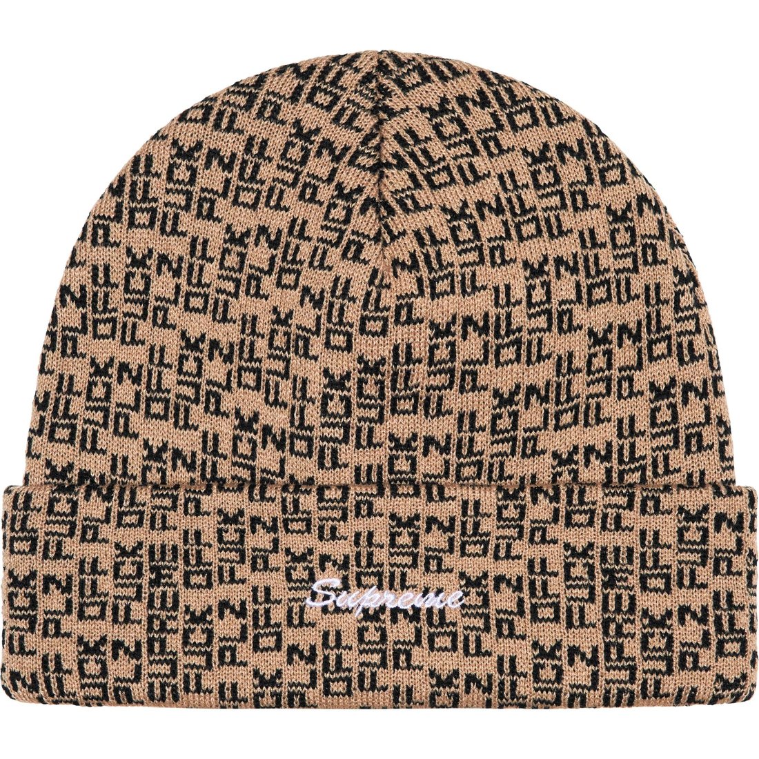 Details on Fuck Off Beanie Tan from spring summer
                                                    2025 (Price is $40)