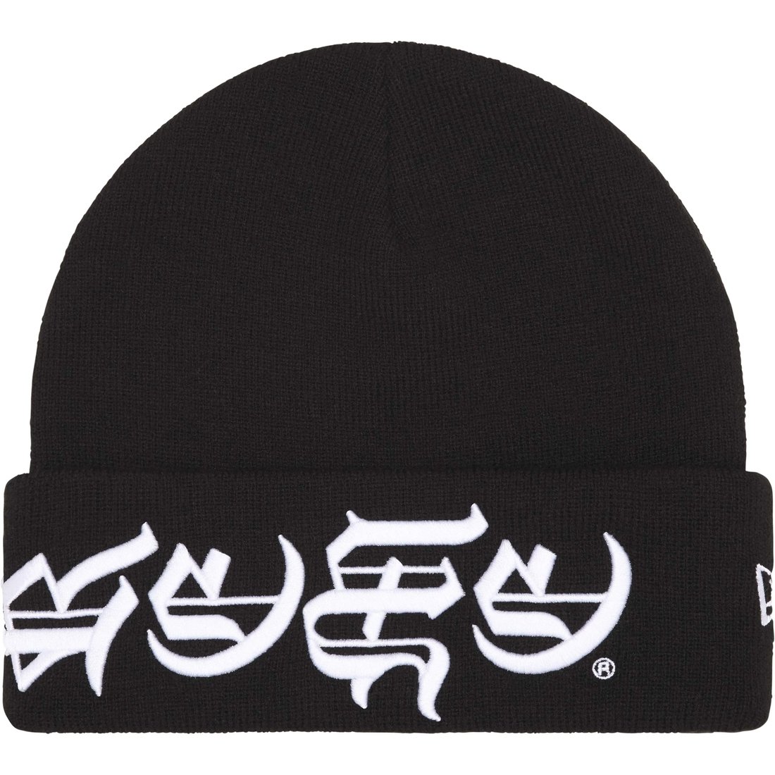 Details on New Era Blackletter Beanie Black from spring summer
                                                    2025 (Price is $40)