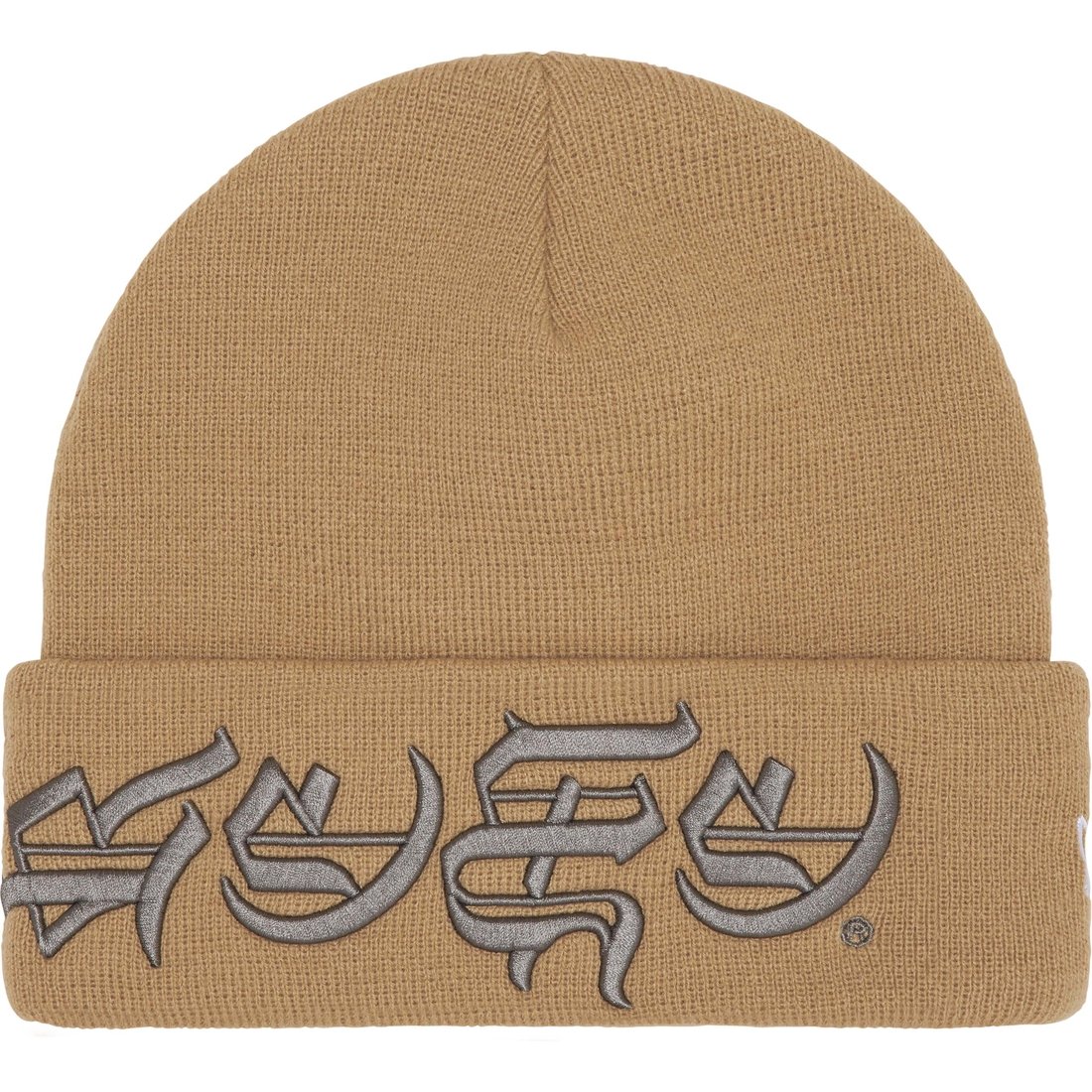 Details on New Era Blackletter Beanie Tan from spring summer
                                                    2025 (Price is $40)